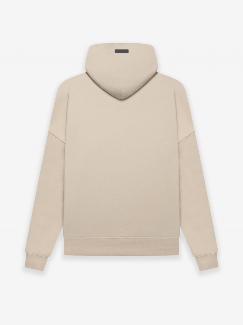 Fear Of God Fleece Zip Hoodie Beige | FOG-SN593343