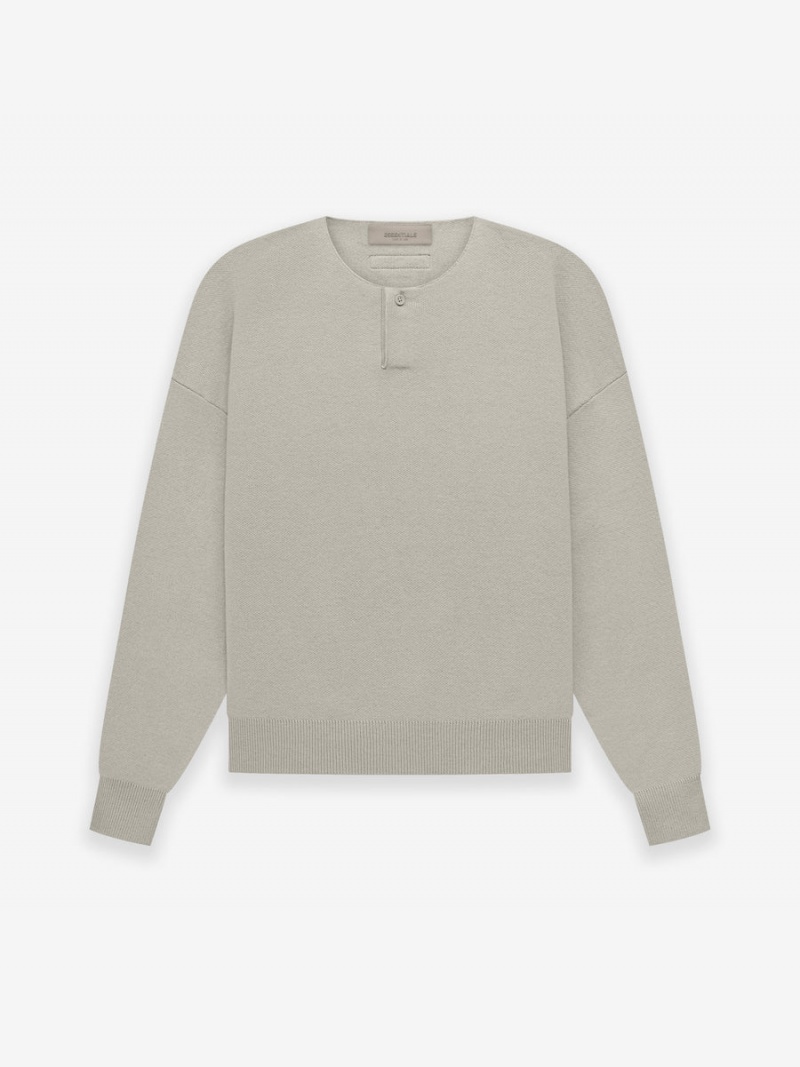 Fear Of God Knit Ls Henley Grigie | FOG-SN593654