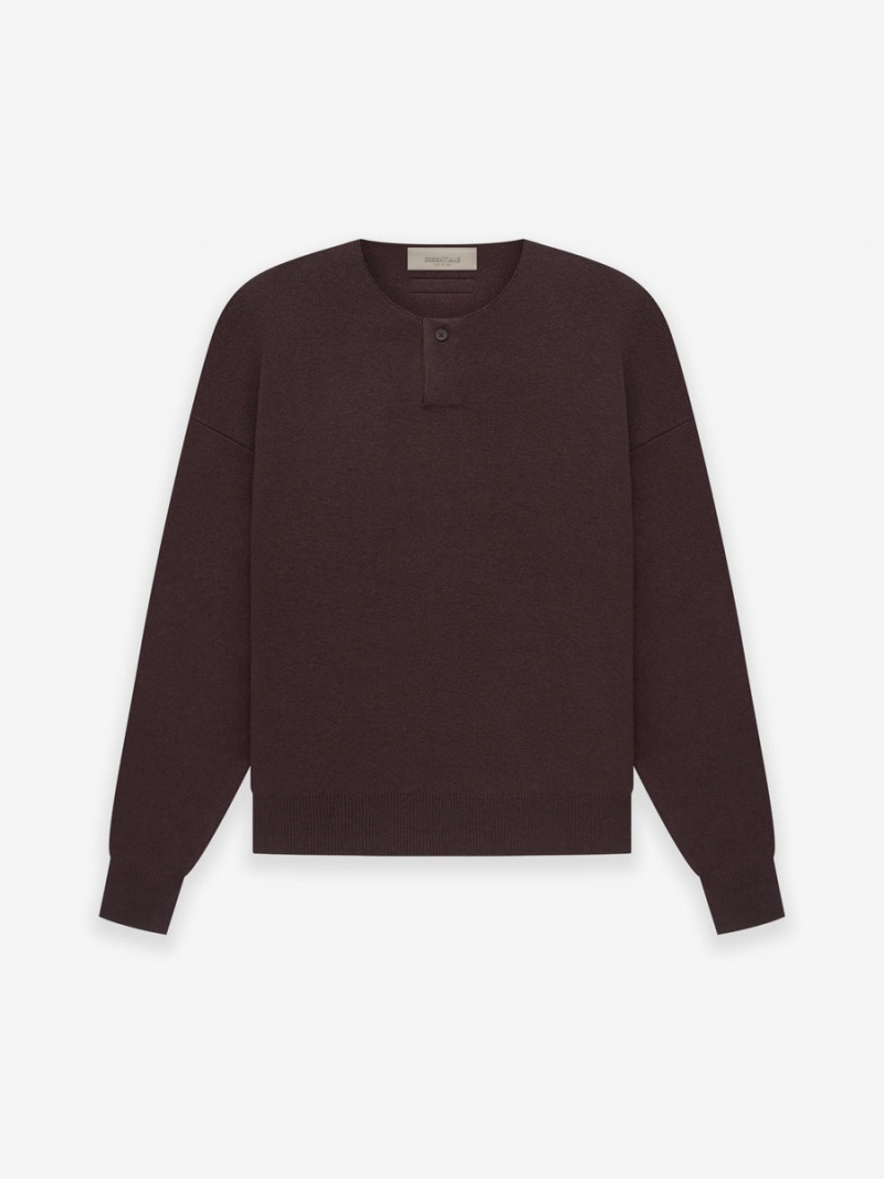 Fear Of God Knit Ls Henley Viola | FOG-SN593650