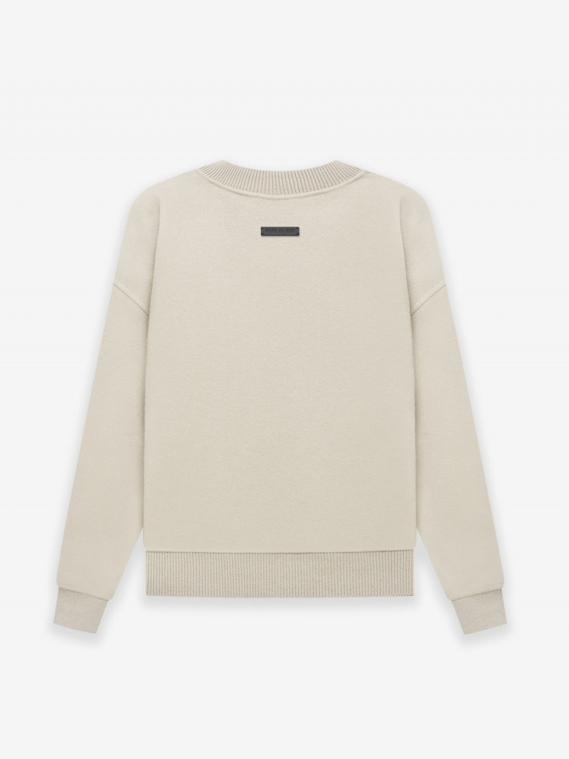 Fear Of God Lana Vergine Cashmere Crewneck Beige | FOG-SN593292