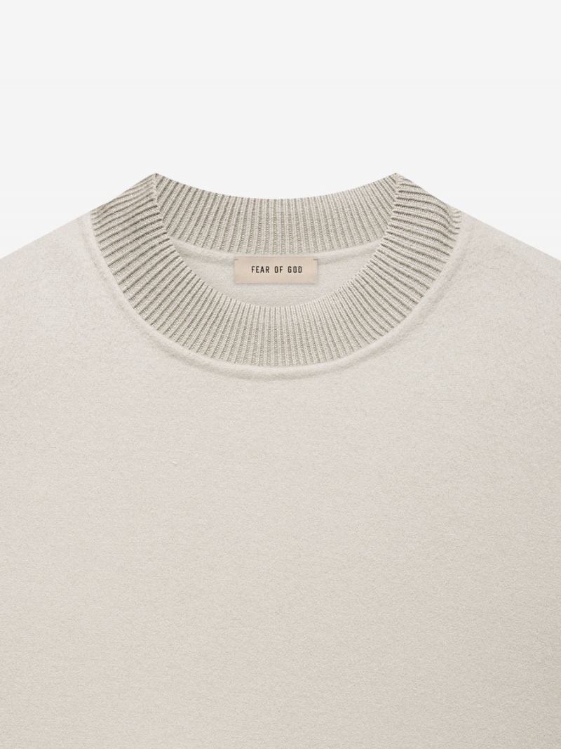 Fear Of God Lana Vergine Cashmere Crewneck Beige | FOG-SN593292