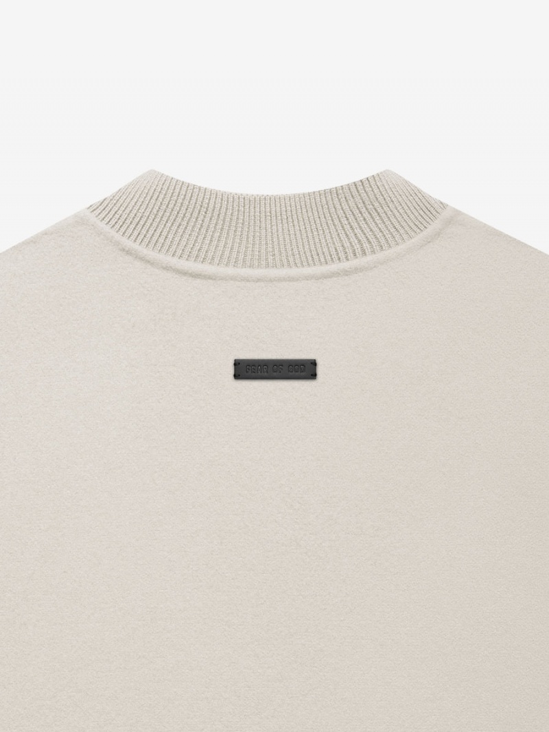 Fear Of God Lana Vergine Cashmere Crewneck Beige | FOG-SN593292