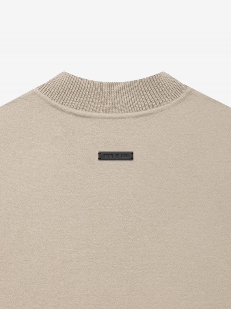 Fear Of God Lana Vergine Cashmere Crewneck Beige | FOG-SN593291