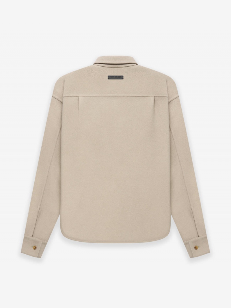 Fear Of God Lana Vergine Cashmere Shirt Beige | FOG-SN593486