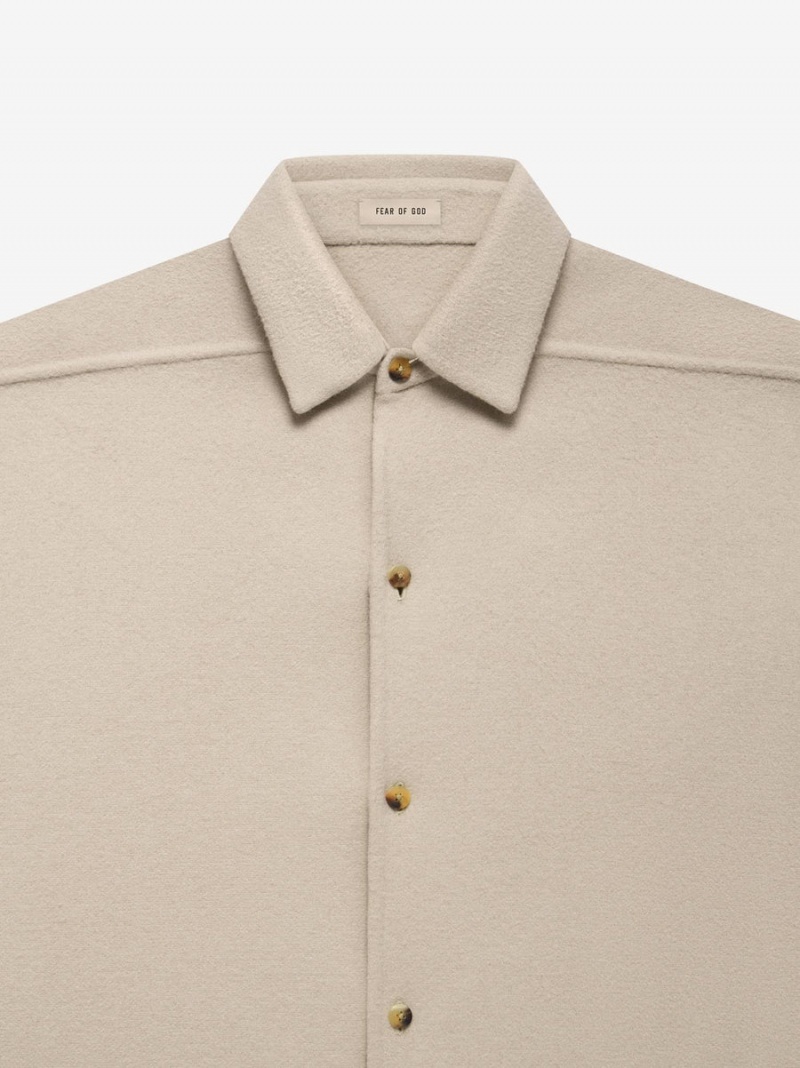 Fear Of God Lana Vergine Cashmere Shirt Beige | FOG-SN593486