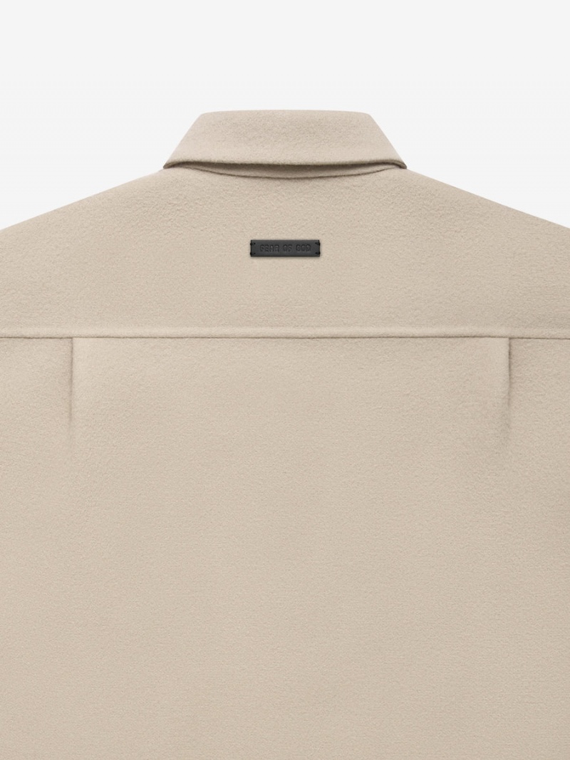 Fear Of God Lana Vergine Cashmere Shirt Beige | FOG-SN593486