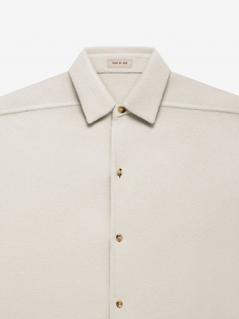 Fear Of God Lana Vergine Cashmere Shirt Beige | FOG-SN593489