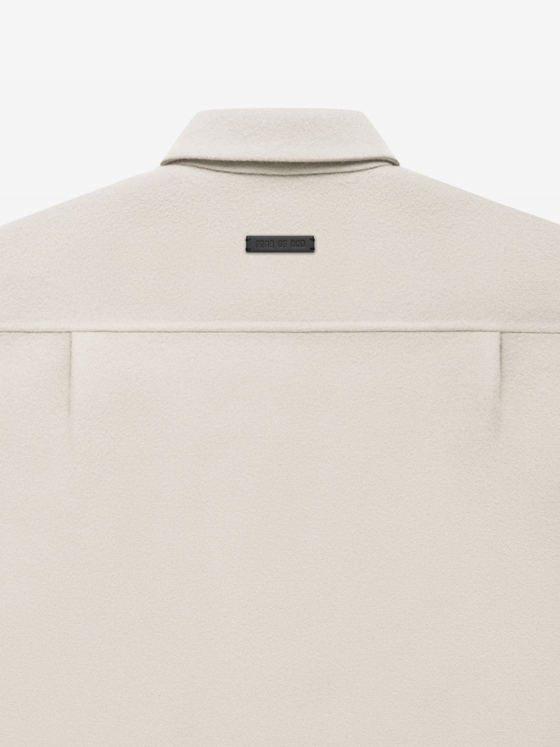 Fear Of God Lana Vergine Cashmere Shirt Beige | FOG-SN593489