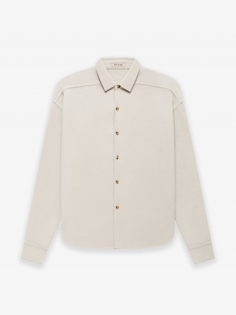 Fear Of God Lana Vergine Cashmere Shirt Beige | FOG-SN593489