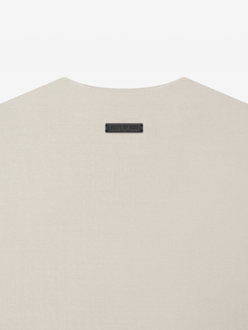 Fear Of God Lana Vergine Crepe Tee Beige | FOG-SN593284