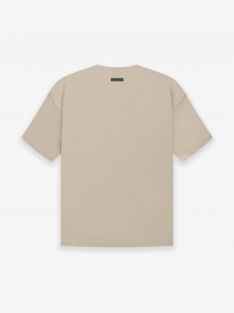 Fear Of God Lana Vergine Crepe Tee Beige | FOG-SN593285