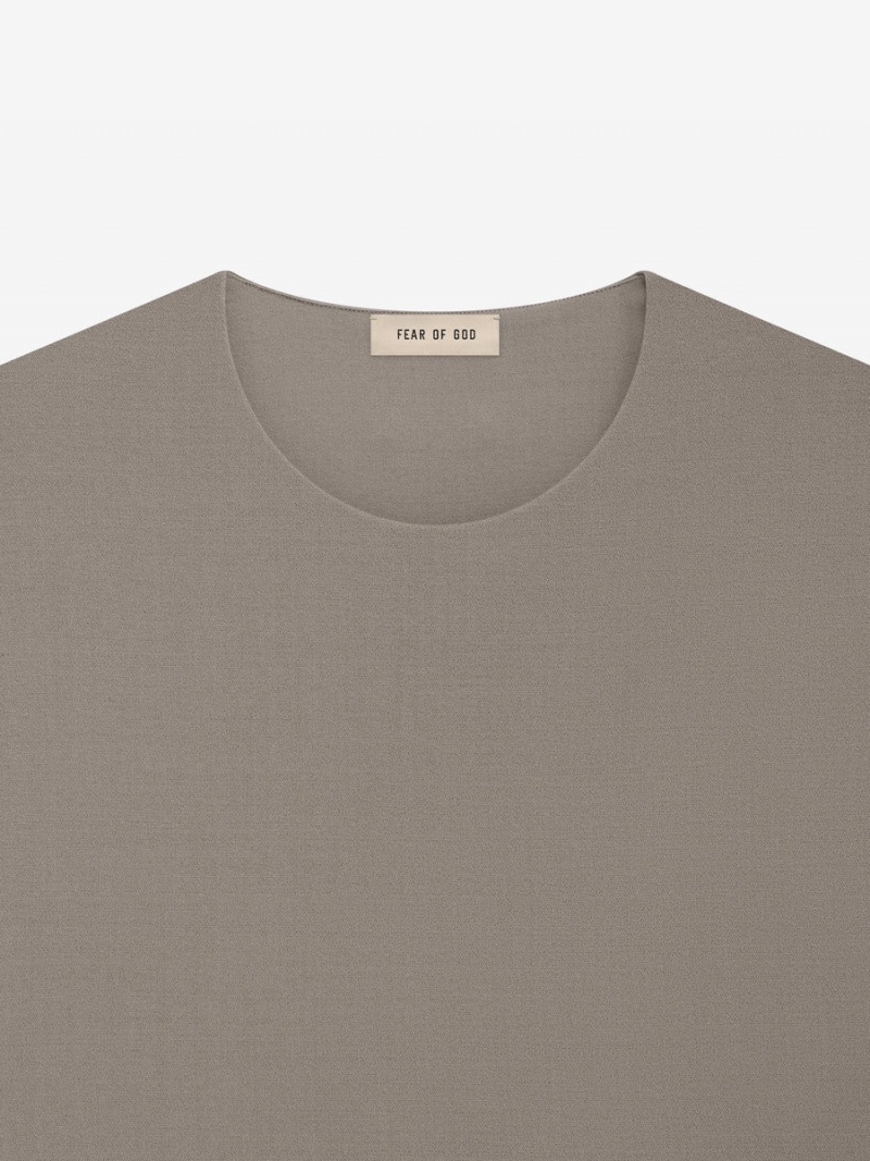 Fear Of God Lana Vergine Crepe Tee Grigie | FOG-SN593283