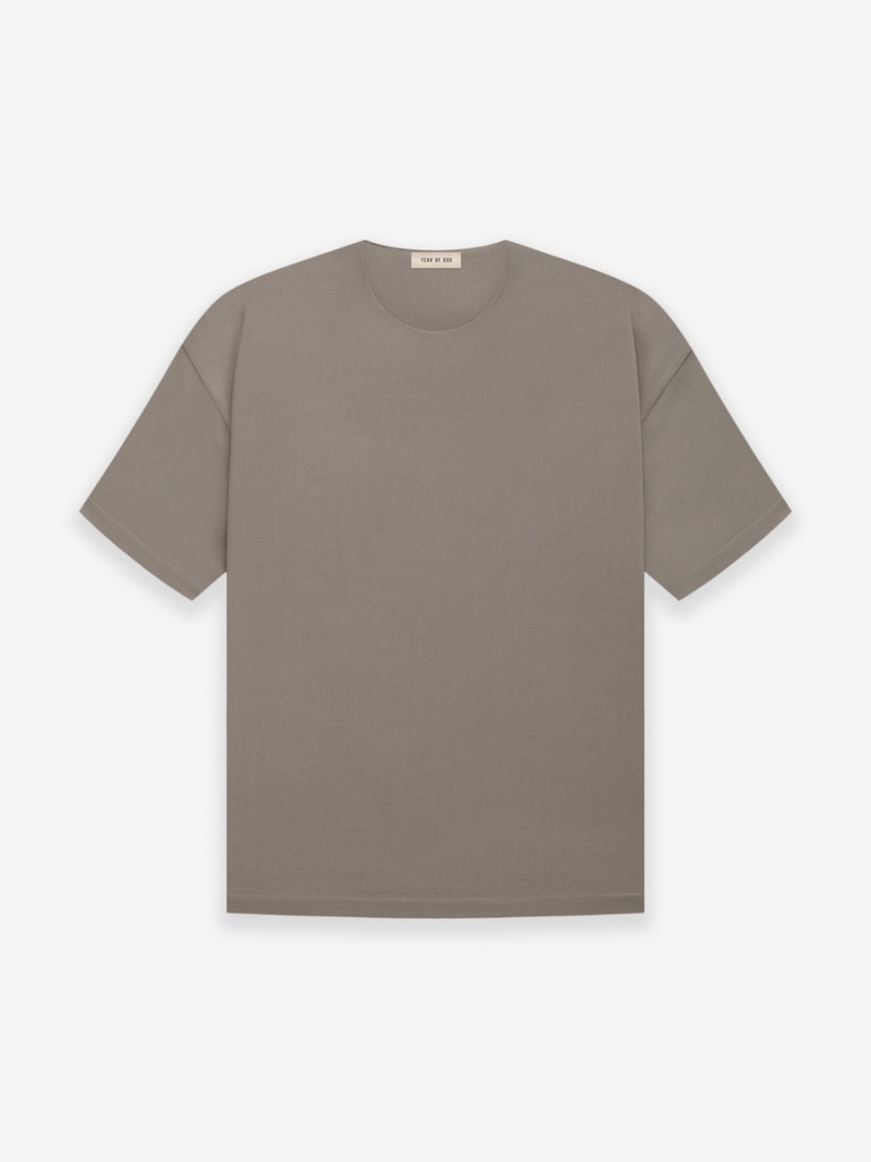 Fear Of God Lana Vergine Crepe Tee Grigie | FOG-SN593283