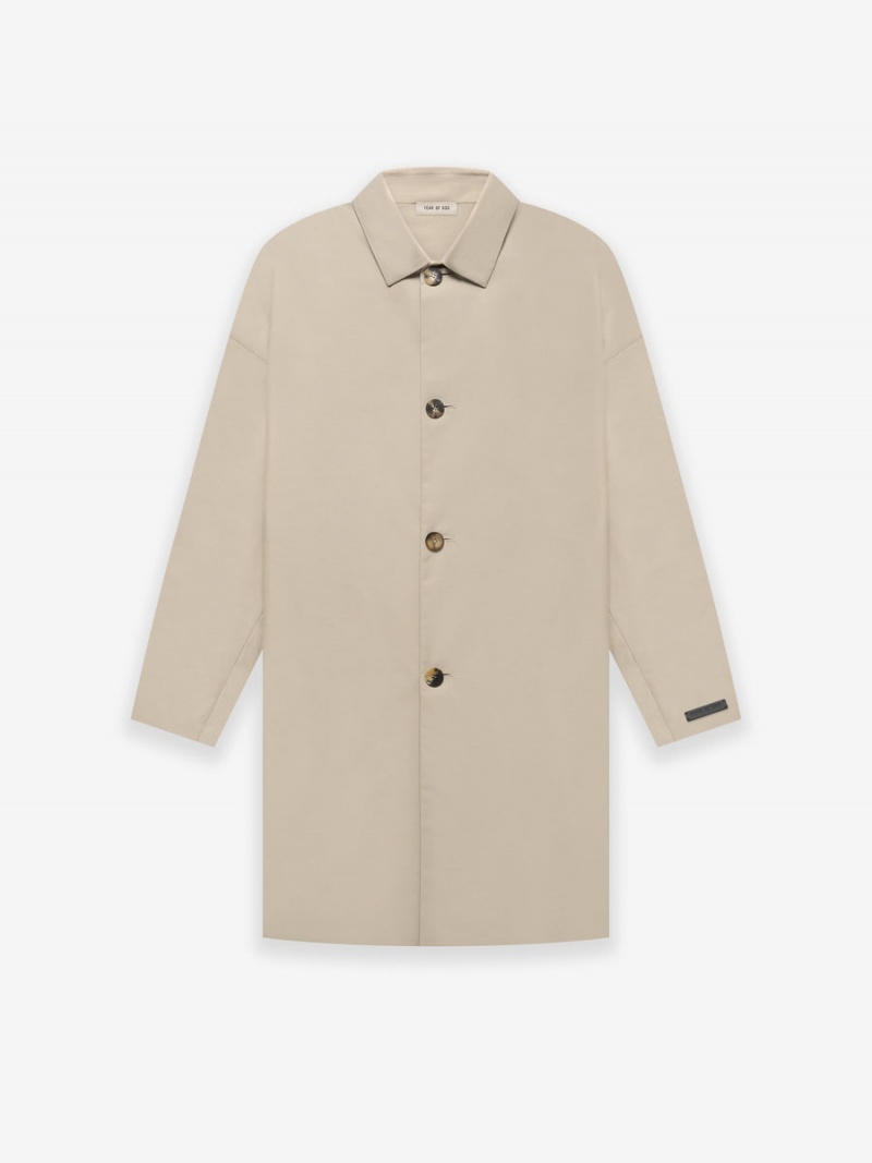 Fear Of God Lana Vergine Nylon Car Coat Beige | FOG-SN593358