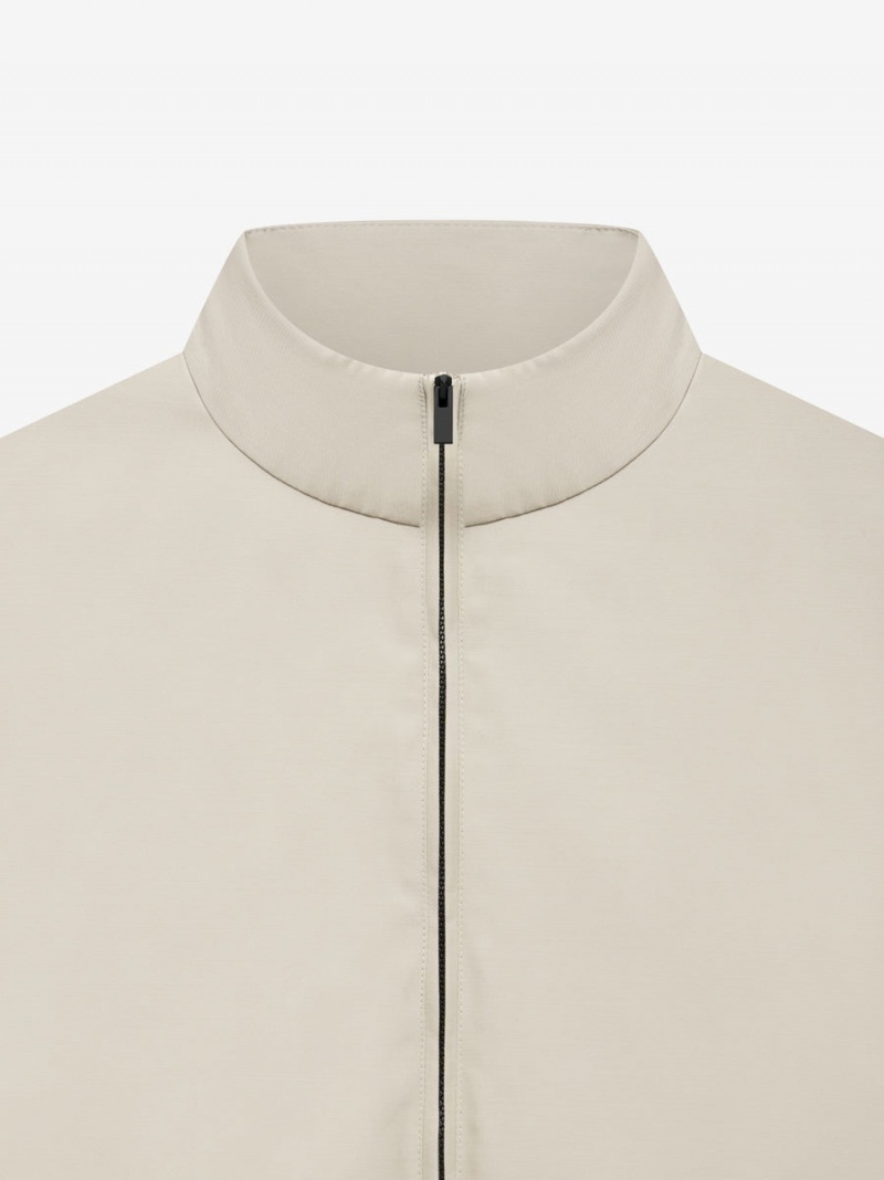 Fear Of God Lana Vergine Nylon Pista Jacket Beige | FOG-SN593418