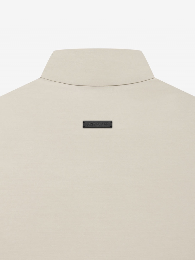 Fear Of God Lana Vergine Nylon Pista Jacket Beige | FOG-SN593418