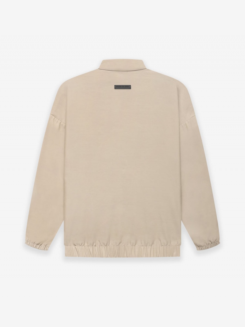 Fear Of God Lana Vergine Nylon Pista Jacket Beige | FOG-SN593419