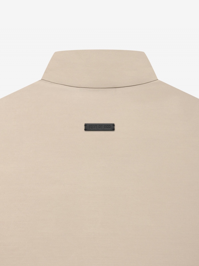 Fear Of God Lana Vergine Nylon Pista Jacket Beige | FOG-SN593419