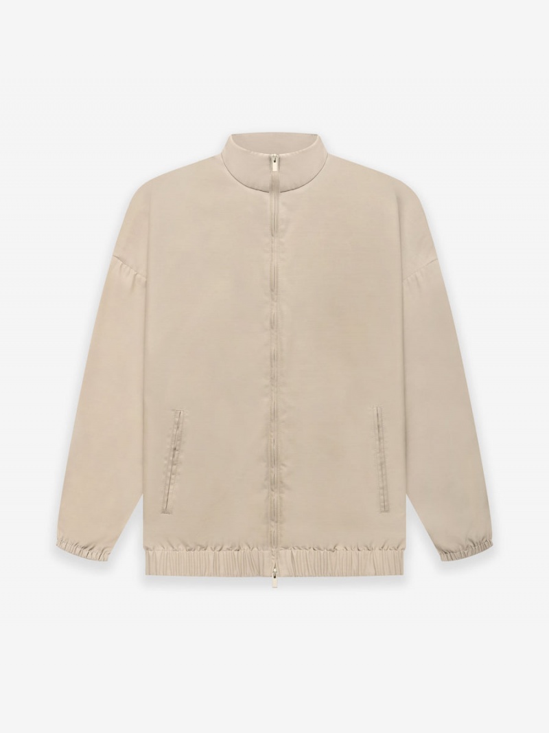 Fear Of God Lana Vergine Nylon Pista Jacket Beige | FOG-SN593419