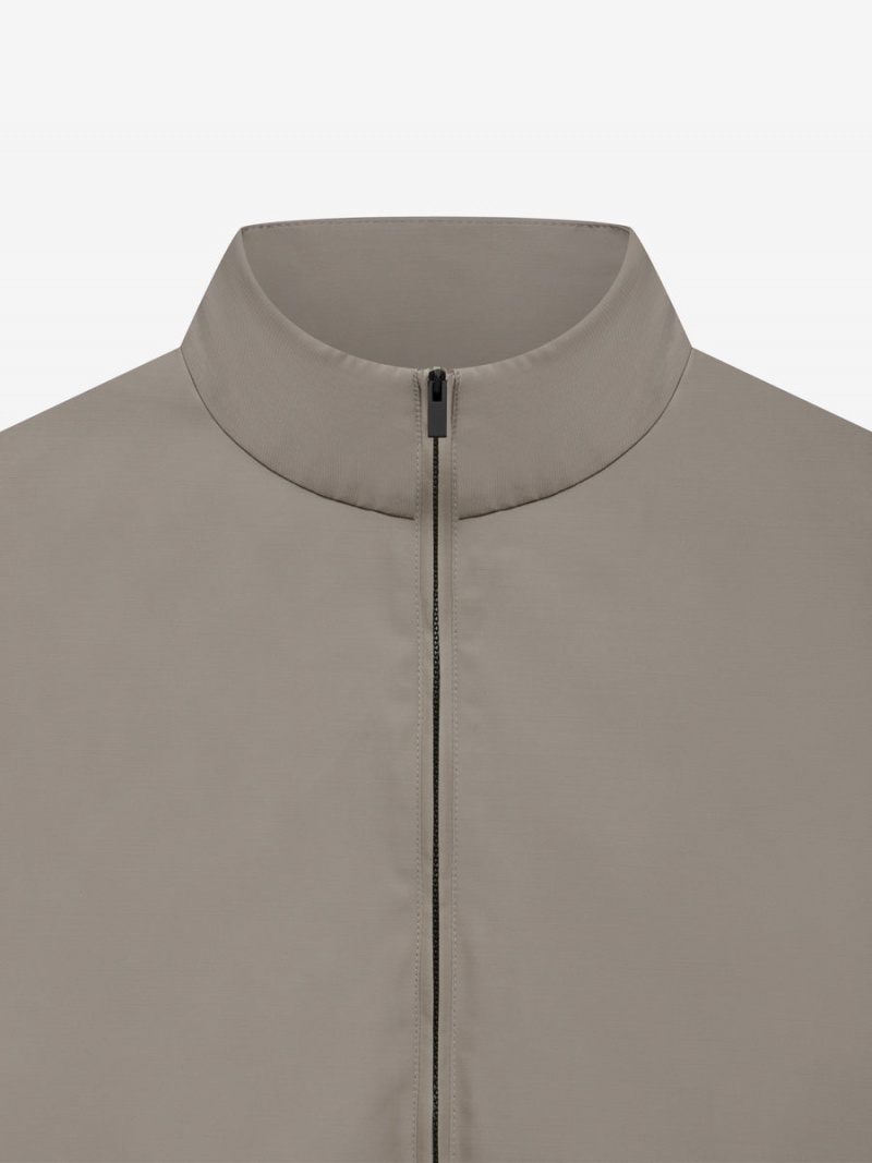 Fear Of God Lana Vergine Nylon Pista Jacket Grigie | FOG-SN593421