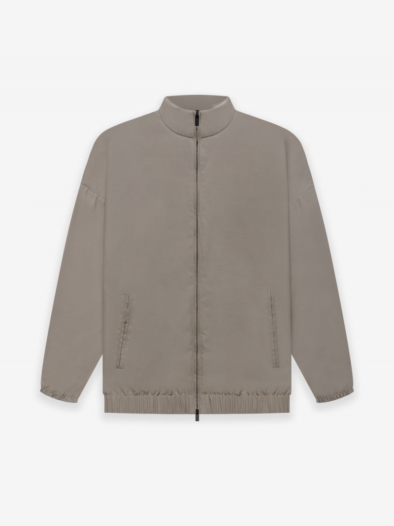 Fear Of God Lana Vergine Nylon Pista Jacket Grigie | FOG-SN593421