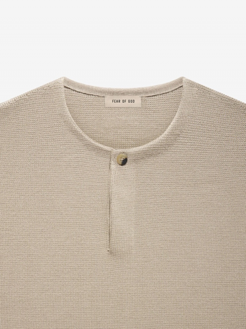 Fear Of God Leggere Merino Henley Beige | FOG-SN593473