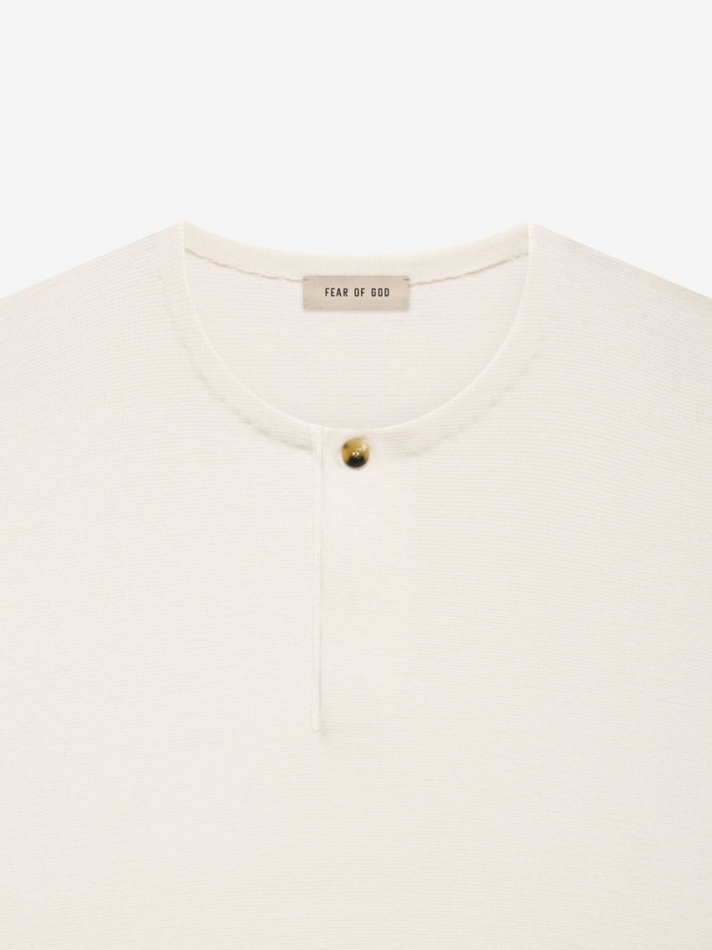 Fear Of God Leggere Merino Henley Crema | FOG-SN593481