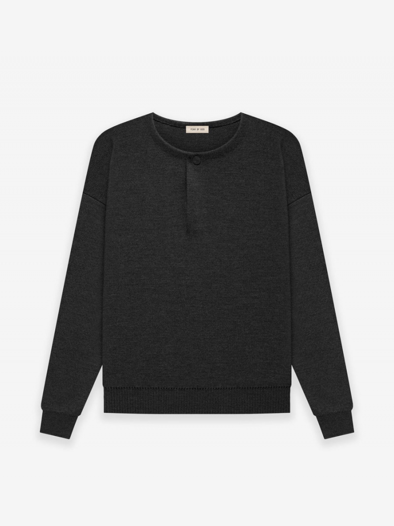 Fear Of God Leggere Merino Henley Nere | FOG-SN593483