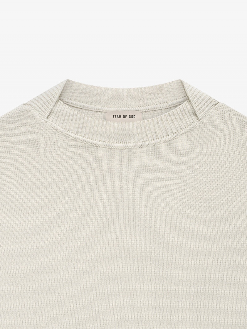 Fear Of God Merino Knit Crewneck Beige | FOG-SN593488