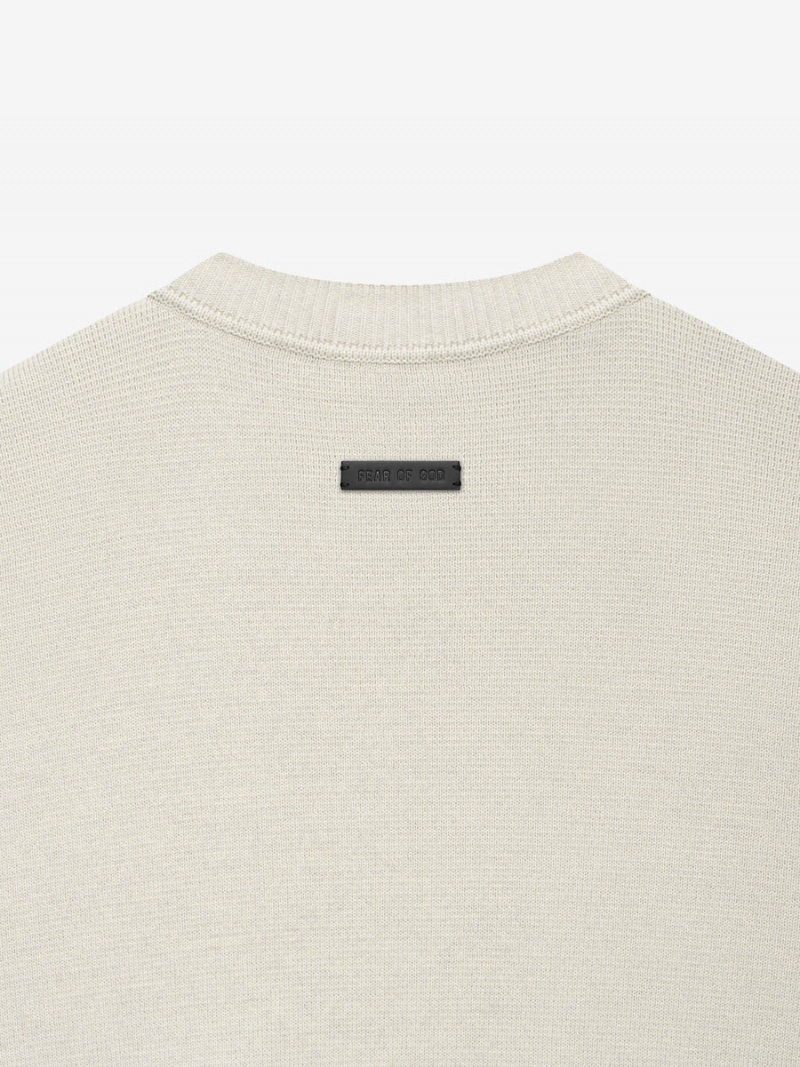 Fear Of God Merino Knit Crewneck Beige | FOG-SN593488