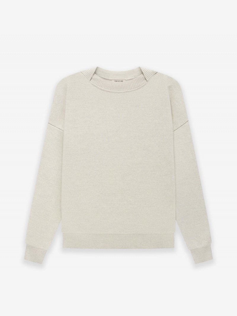 Fear Of God Merino Knit Crewneck Beige | FOG-SN593488