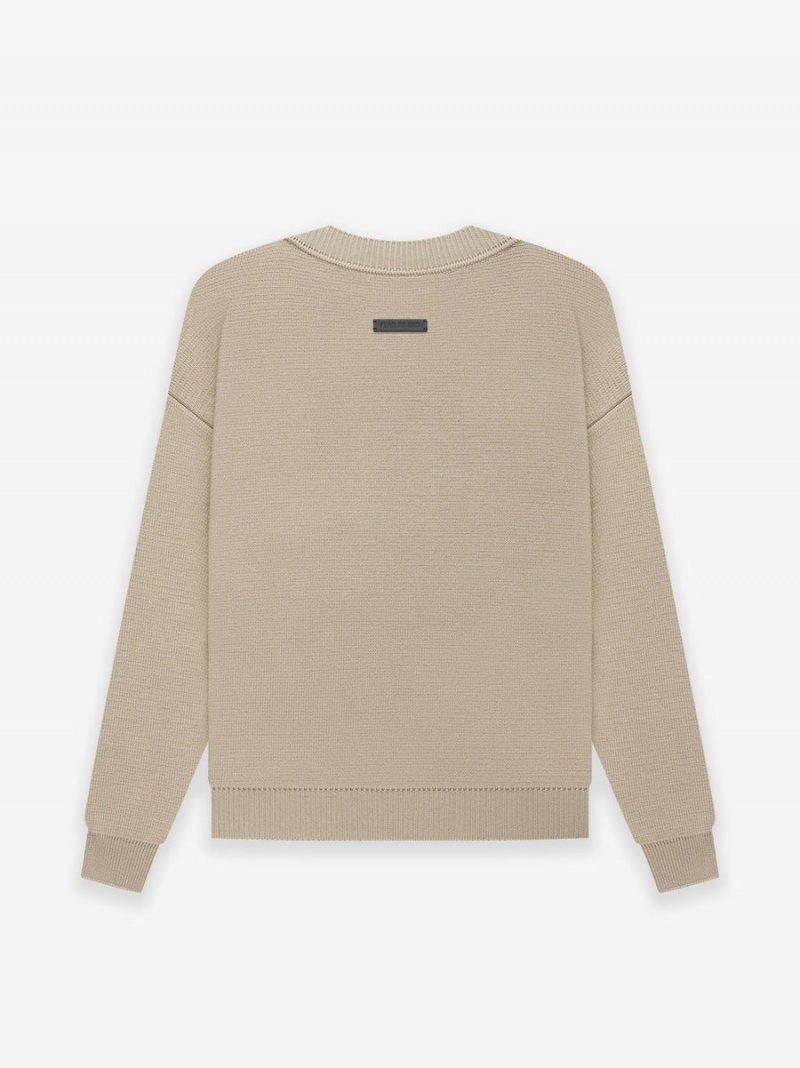 Fear Of God Merino Knit Crewneck Beige | FOG-SN593490