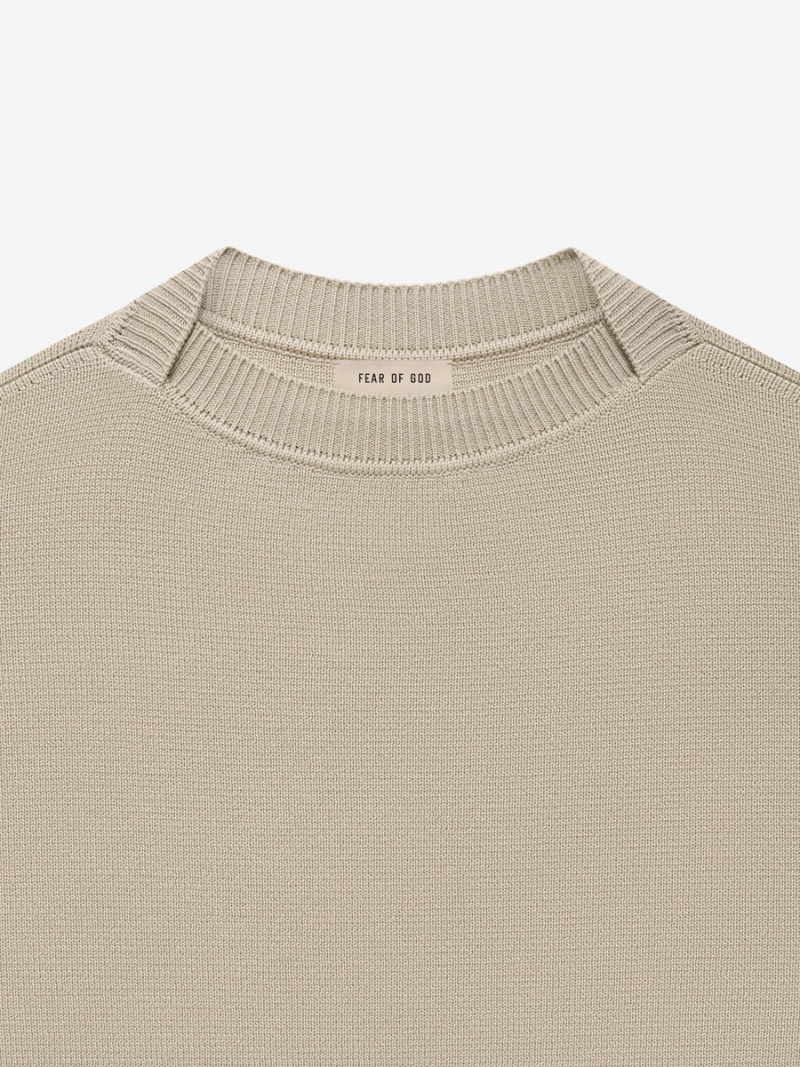 Fear Of God Merino Knit Crewneck Beige | FOG-SN593490