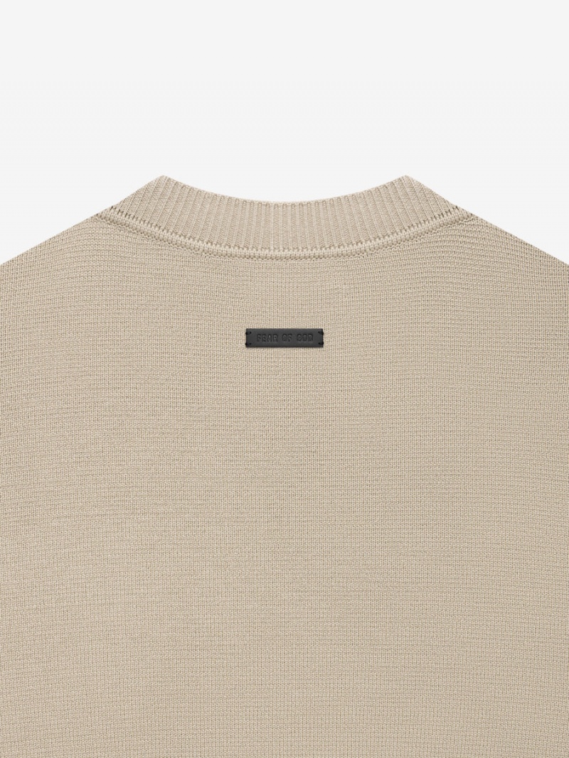 Fear Of God Merino Knit Crewneck Beige | FOG-SN593490