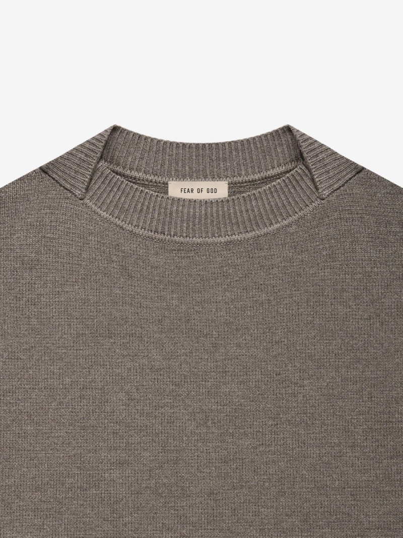 Fear Of God Merino Knit Crewneck Grigie | FOG-SN593478