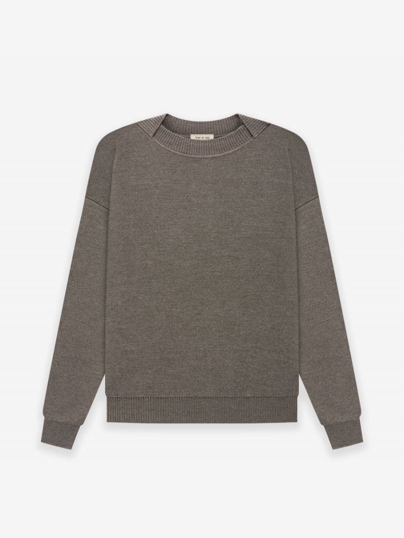 Fear Of God Merino Knit Crewneck Grigie | FOG-SN593478