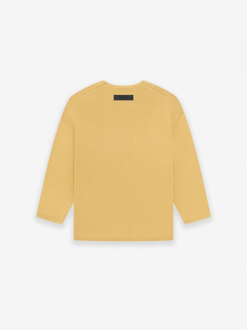 Fear Of God Rawneck Knit Maglia Gialle | FOG-SN593751