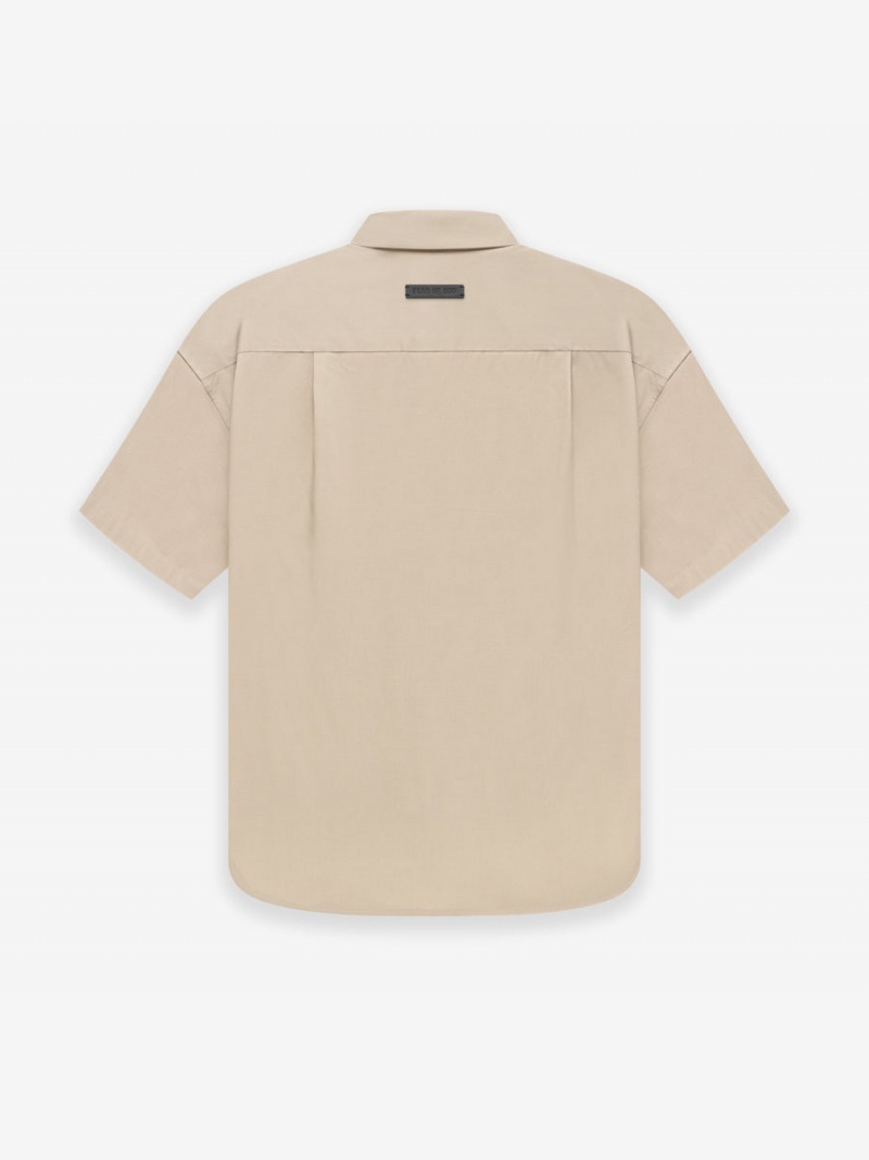 Fear Of God Ss Button Front Shirt Beige | FOG-SN593335