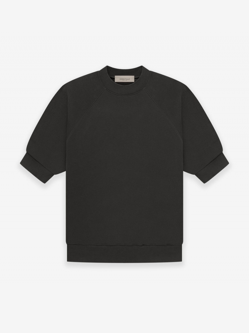 Fear Of God Ss Waffle Sweatshirt Nere | FOG-SN593529