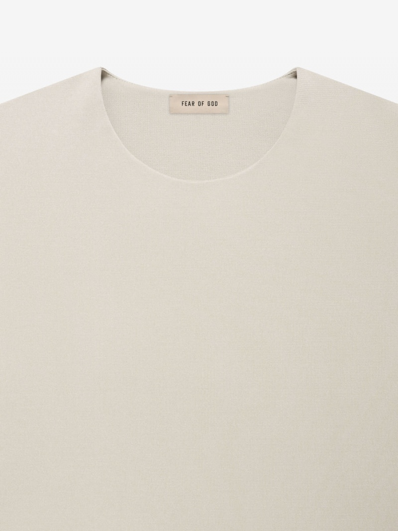 Fear Of God Viscose Tricot Crewneck Beige | FOG-SN593330