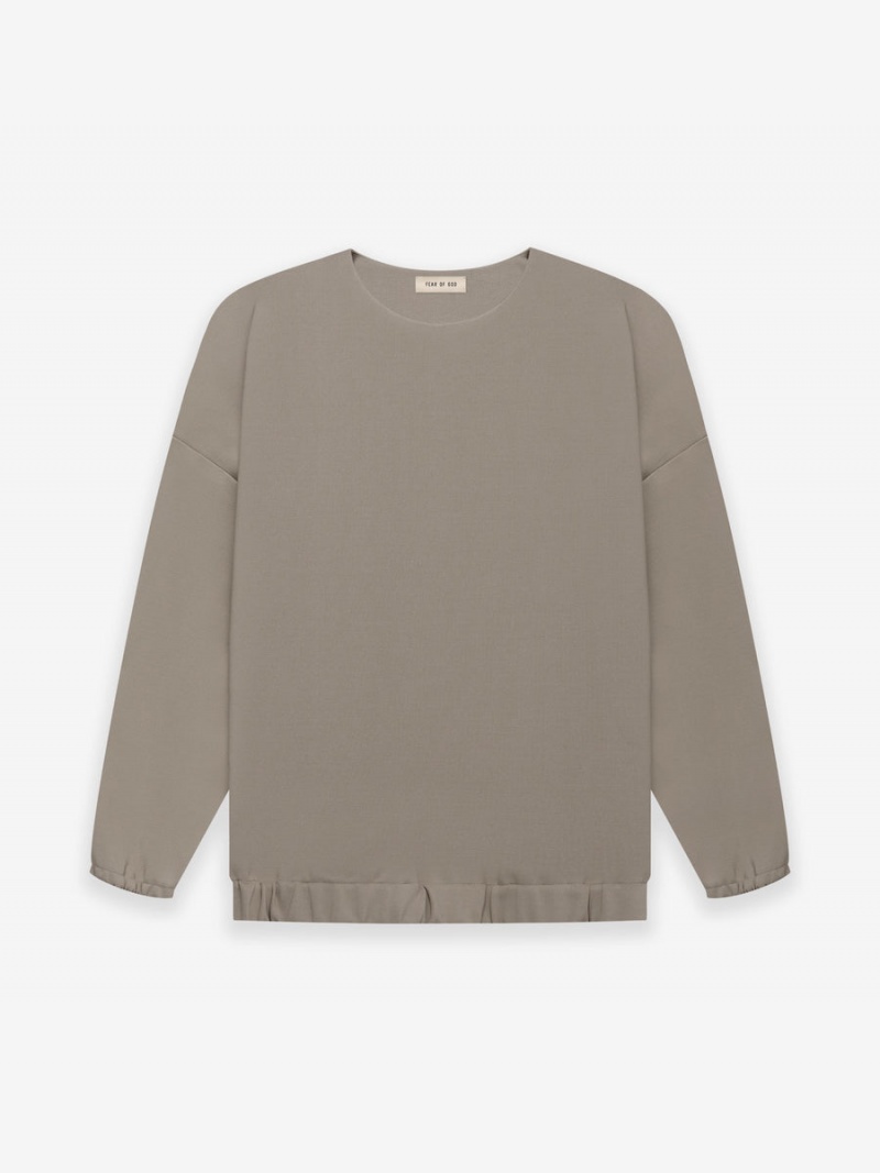 Fear Of God Viscose Tricot Crewneck Grigie | FOG-SN593327